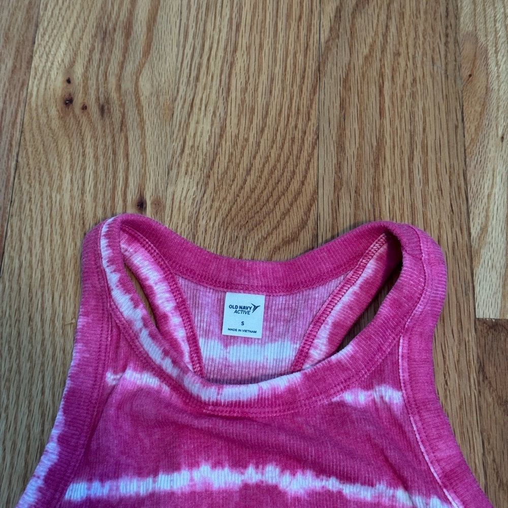 Old Navy - Pink and White Striped Tank Top - Picture 3 of 4